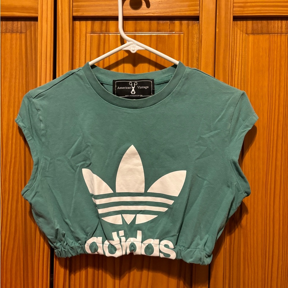 Adidas Turquoise Crop Top